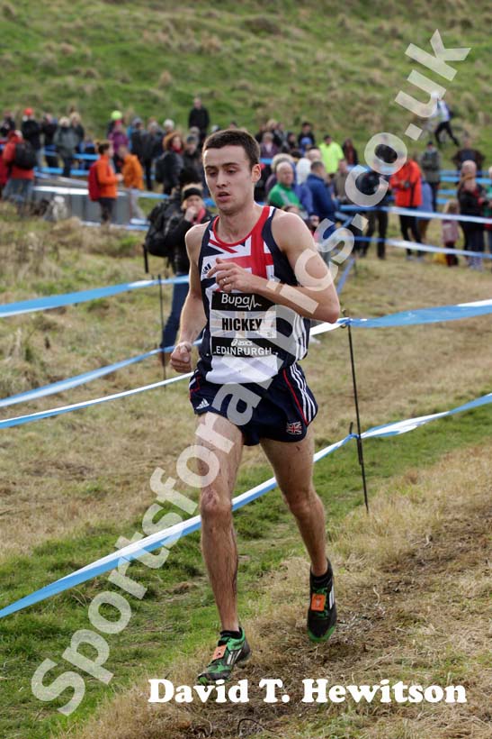 Adam Hickey (GB) during the Senior Mens BUPA Great Edinburgh Cross country.